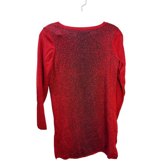 Red & Black Knit Sweater Tunic By Apt. 9 XS - Picture 2 of 11
